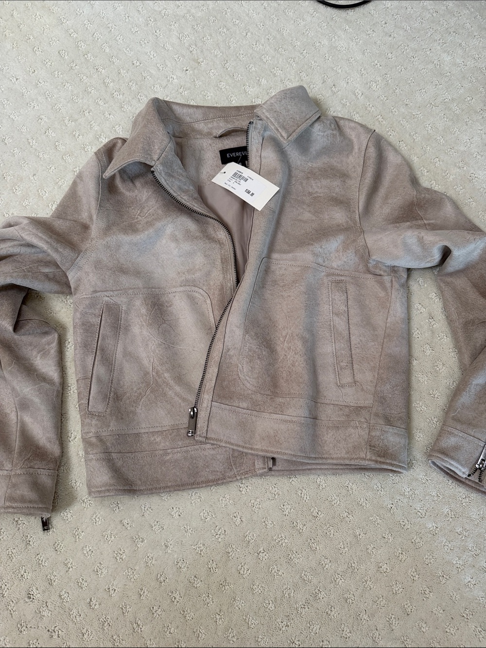 Evereve Mack Zip Jacket in Earl Grey